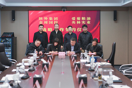 陜外集團(tuán)與周至縣政府、愛(ài)菊糧油、金周國(guó)投、央林實(shí)業(yè)座談交流并簽署戰(zhàn)略合作協(xié)議